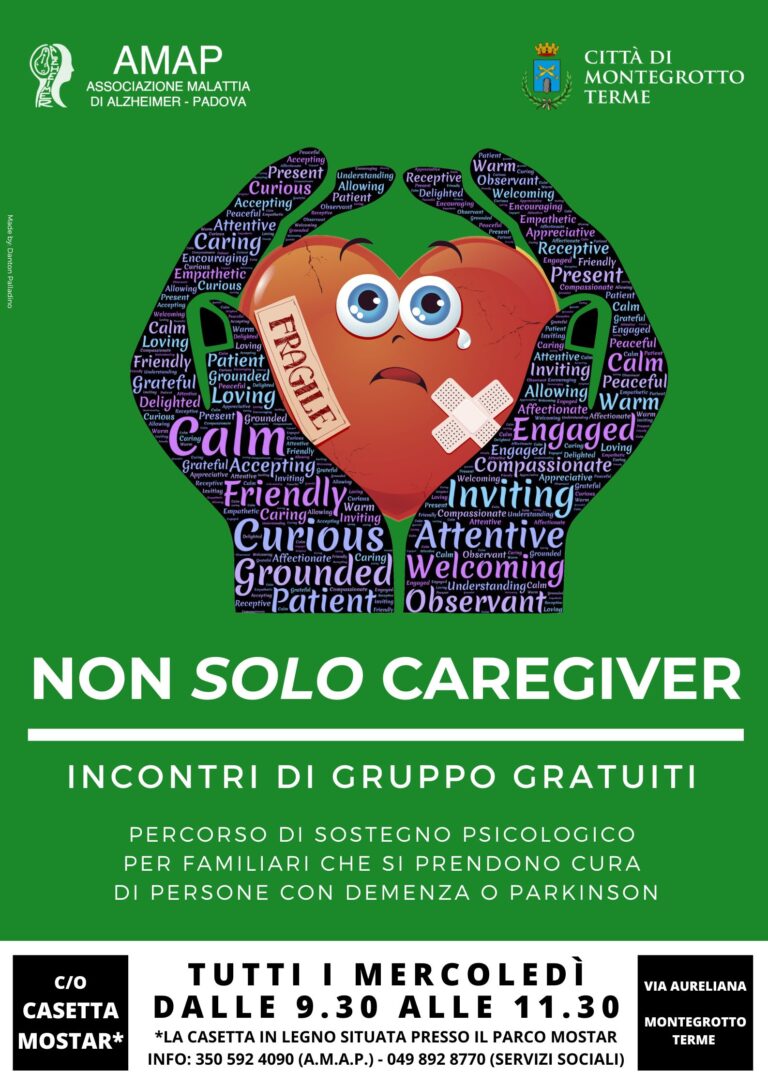 Locandina Non SOLO caregiver - Ciclo di incontri gratuiti